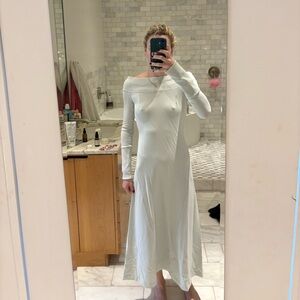 Elegant White Off-Shoulder Dress